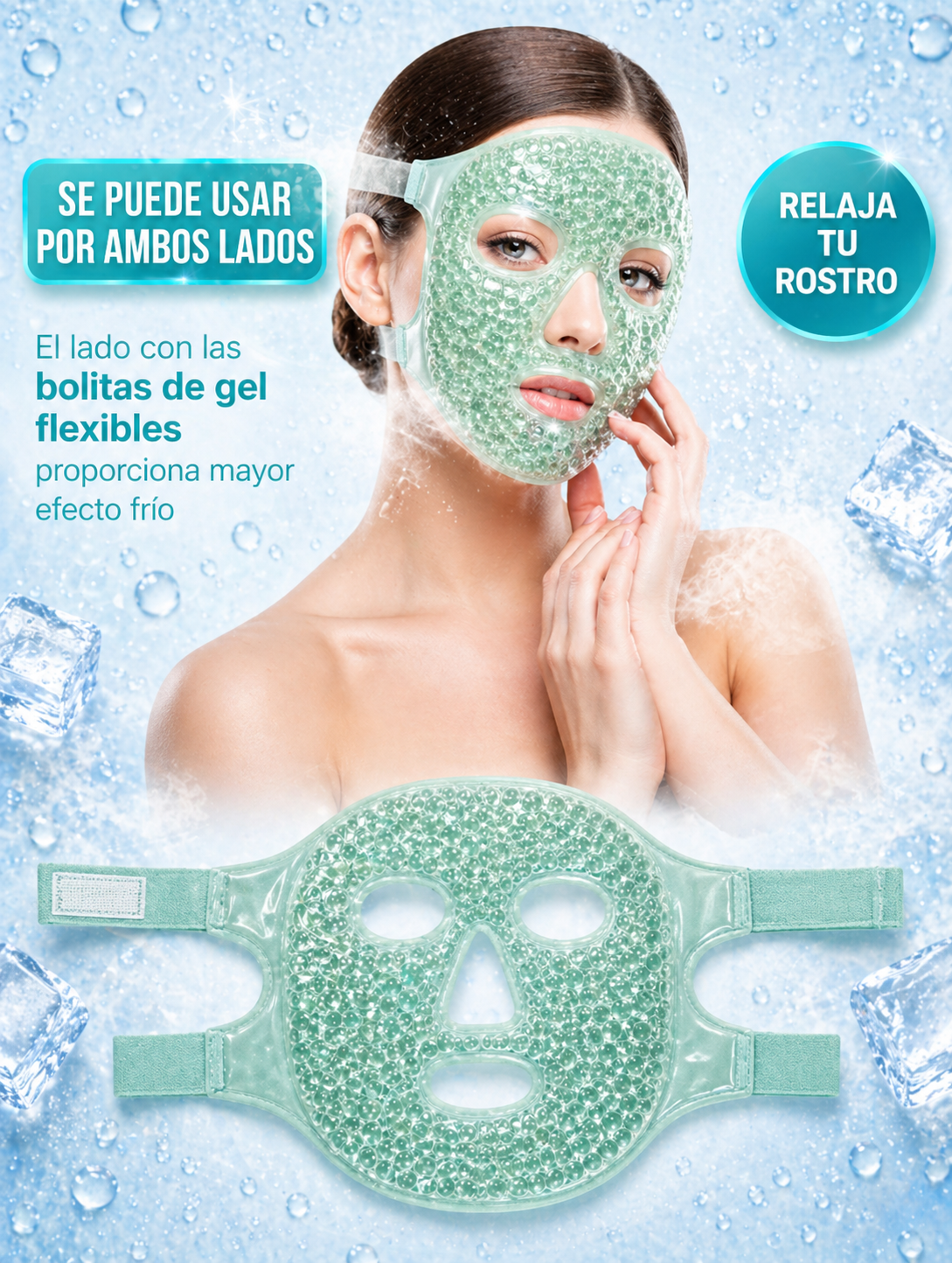 GlowFreeze™ – Mascarilla Gel Terapéutica Frío & Calor para Rejuvenecer, Desinflamar y Revitalizar tu Piel