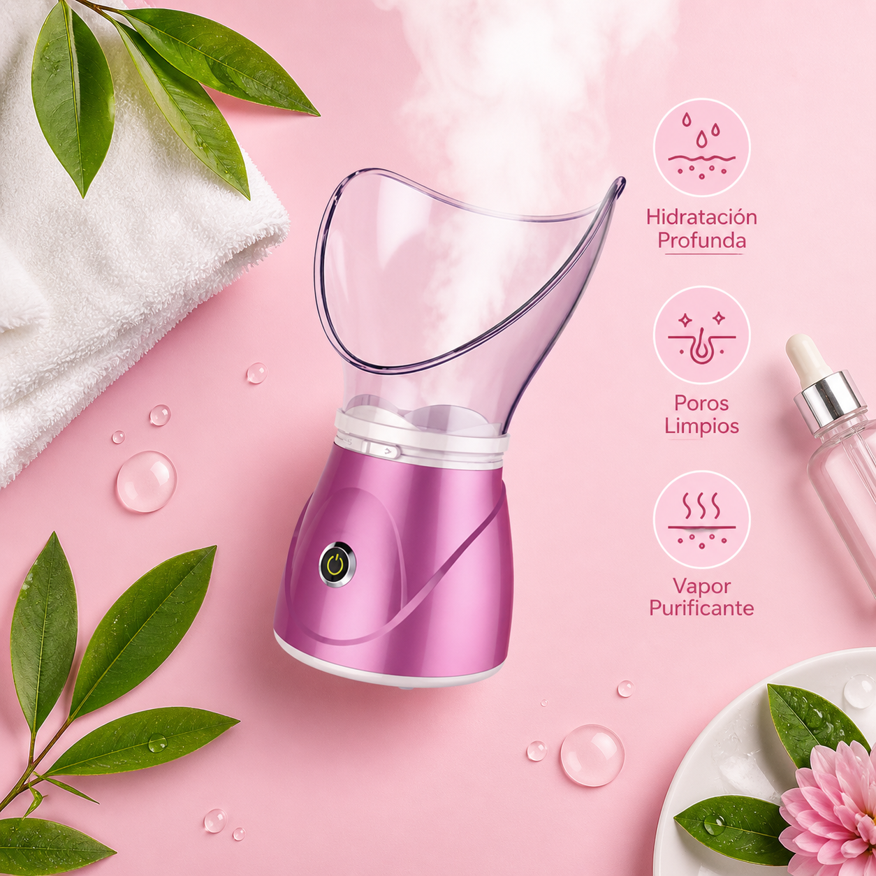 FaceLux™ – Vaporizador Facial Purificante | Hidratación Profunda | Poros Limpios al Instante ✨