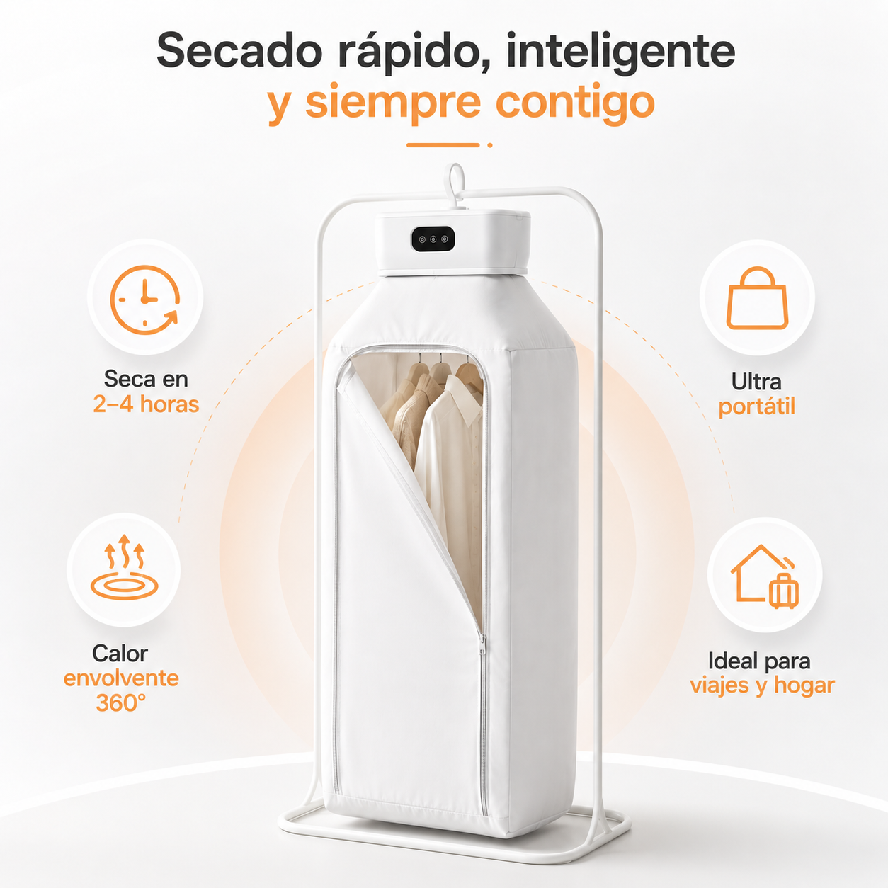 NomadDry™ – La secadora portátil que va donde tú vas: viajes, camping, hogar, sin instalación
