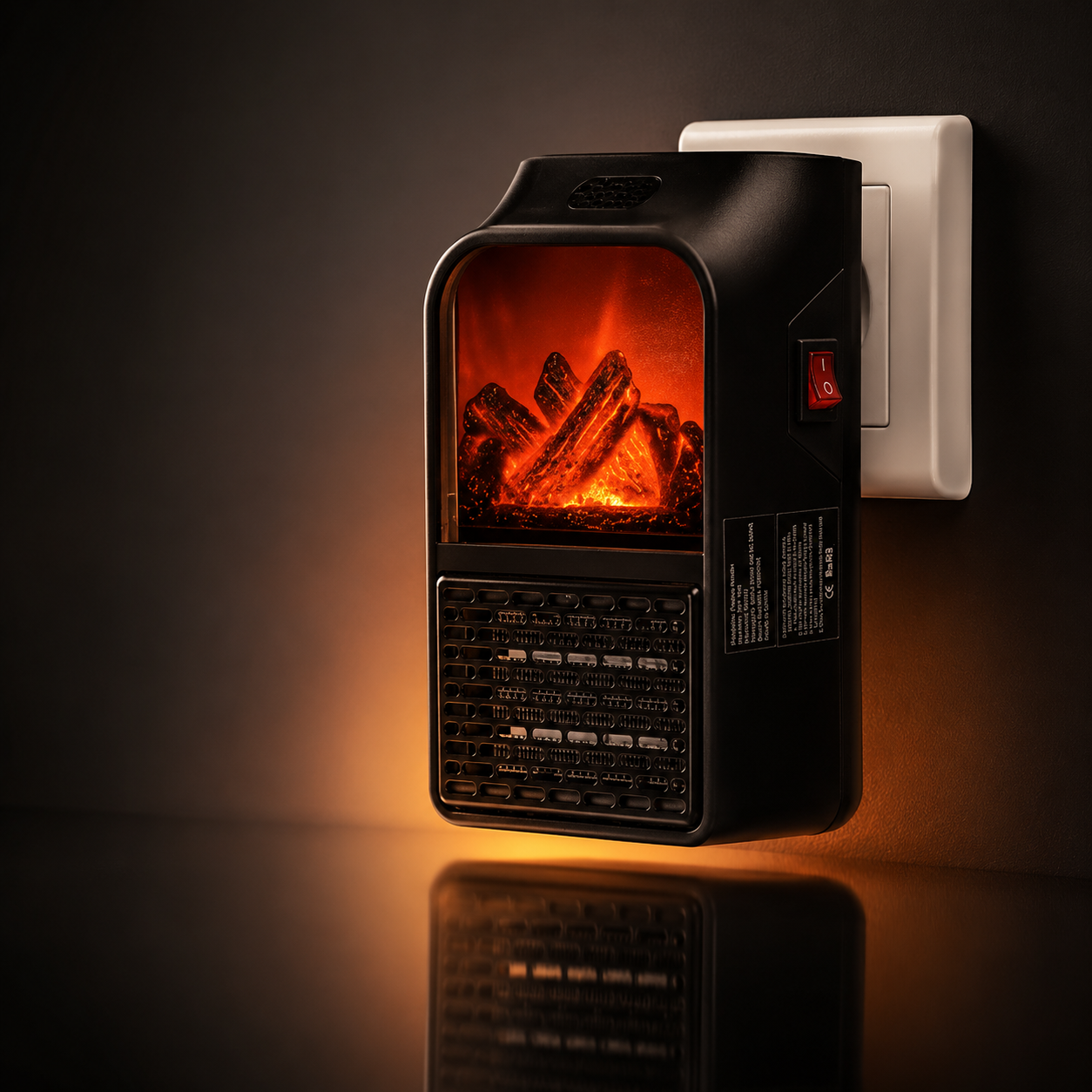 ThermoFlame™ – Calefactor Portátil Instantáneo 1000W con Efecto Chimenea, Calienta en Segundos