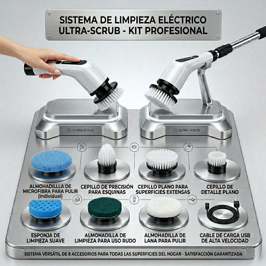 AquaSpin Elite™ – Potencia rotatoria inalámbrica para baños, cocinas y pisos impecables en minutos