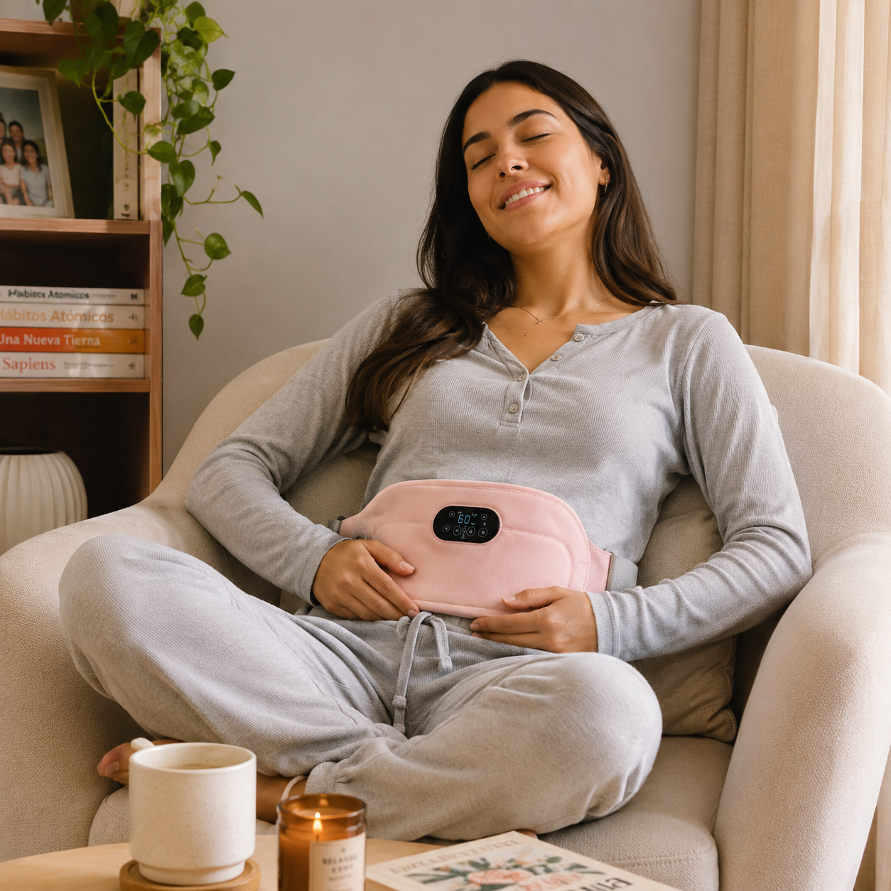 ThermoRelief™ – Alivio Instantáneo del Cólico, Calor Terapéutico y Confort Portátil