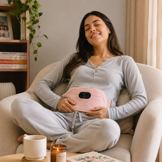 ThermoRelief™ – Alivio Instantáneo del Cólico, Calor Terapéutico y Confort Portátil