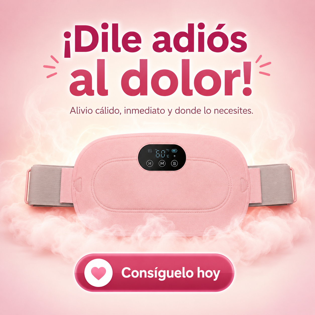 ThermoRelief™ – Alivio Instantáneo del Cólico, Calor Terapéutico y Confort Portátil