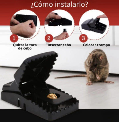 RatControl™ – Captura Ratones Al Instante, Sin Veneno, Lavable y Reutilizable x5