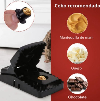 Pack 5 Trampas Para Ratones Efectiva Fácil Segura